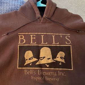 Champion Brown Hoodie with Gold Bell's Logo